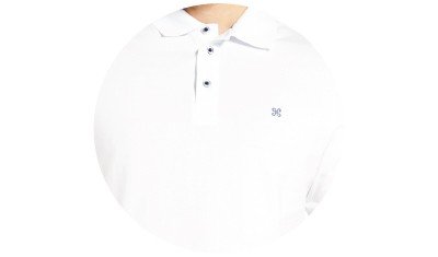 polo white cotton detalhes happy fashion