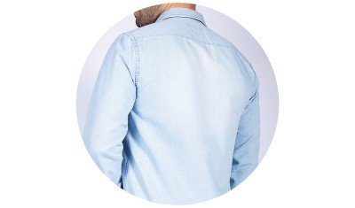 camisa masculina manga longa jeans sky blue 2