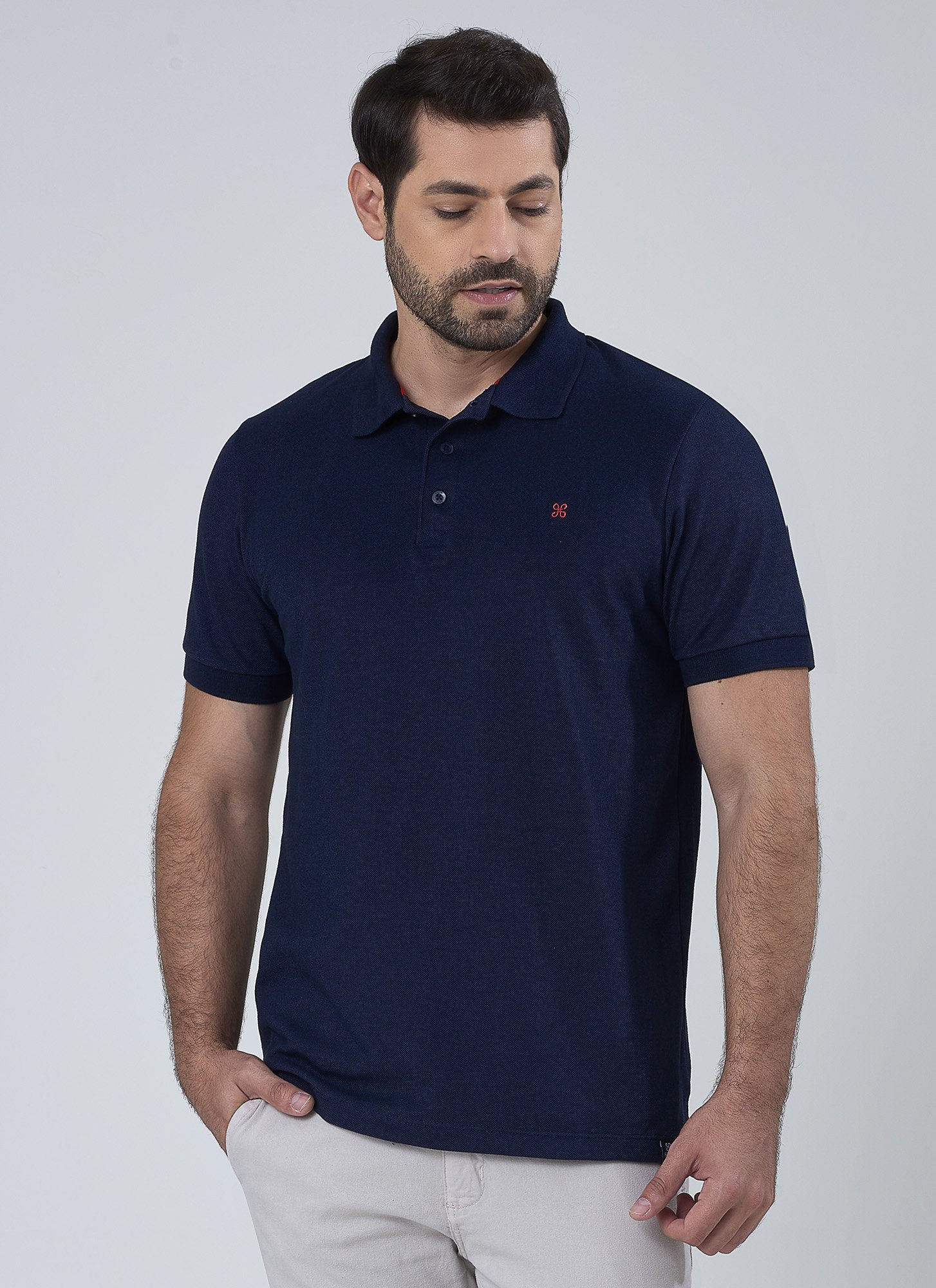 Camisa Polo Masculina Piquet Marinho