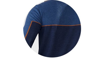 sueter azul com listra
