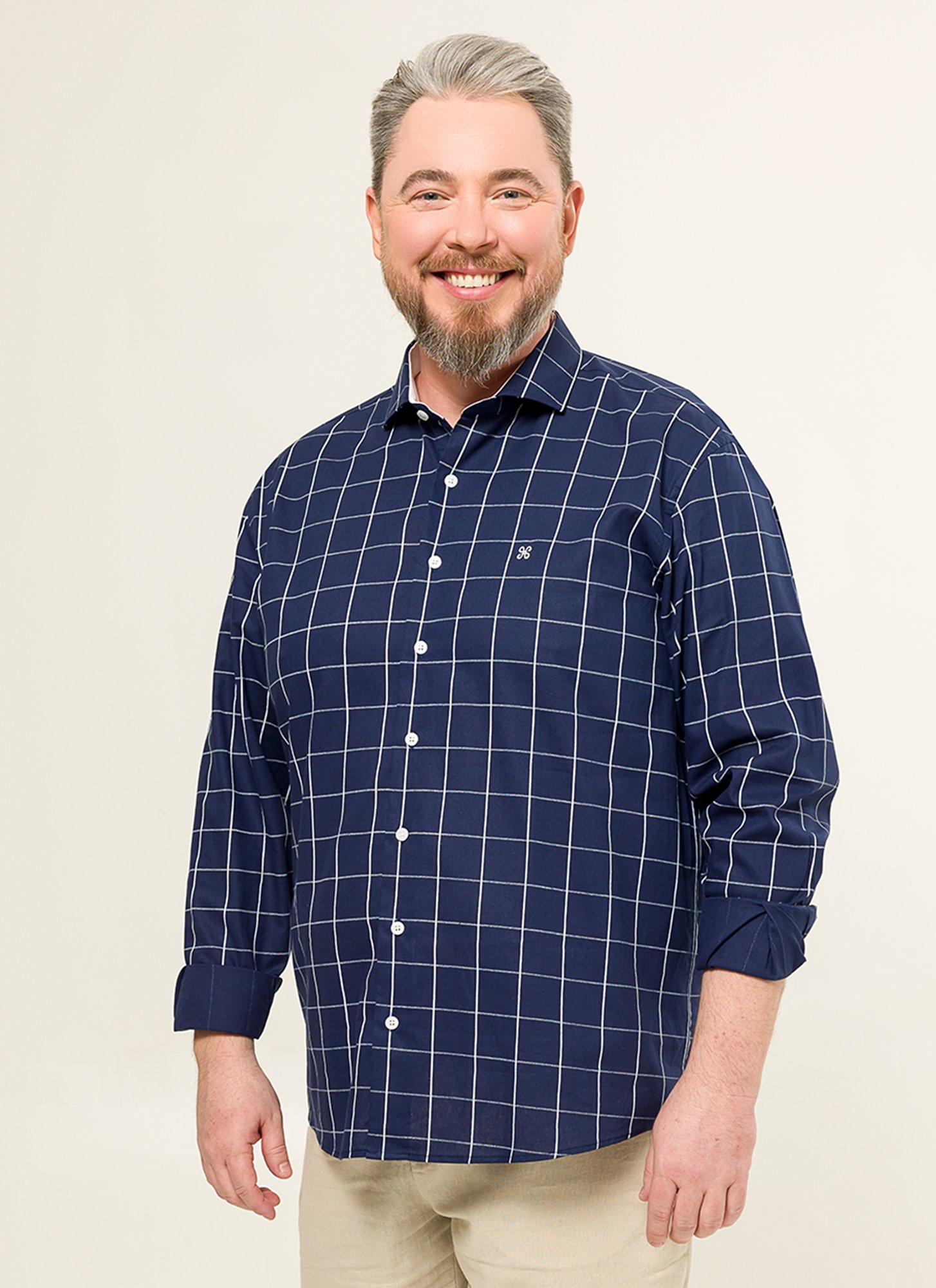 Camisa Manga Longa Masculina Plus Size Gregory Verde Claro