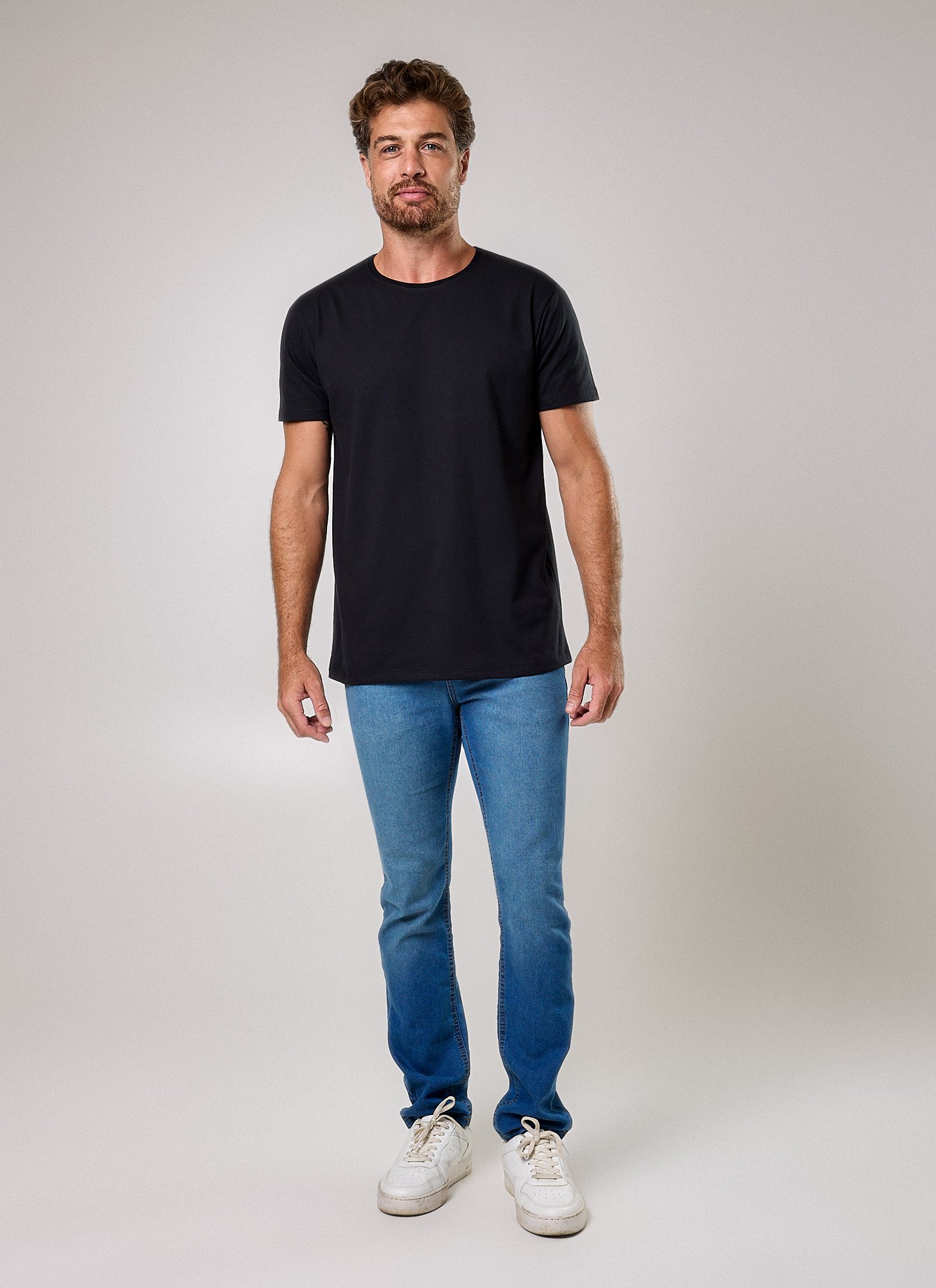 YA−MAN EP-17PP Camiseta Básica Masculina Preta