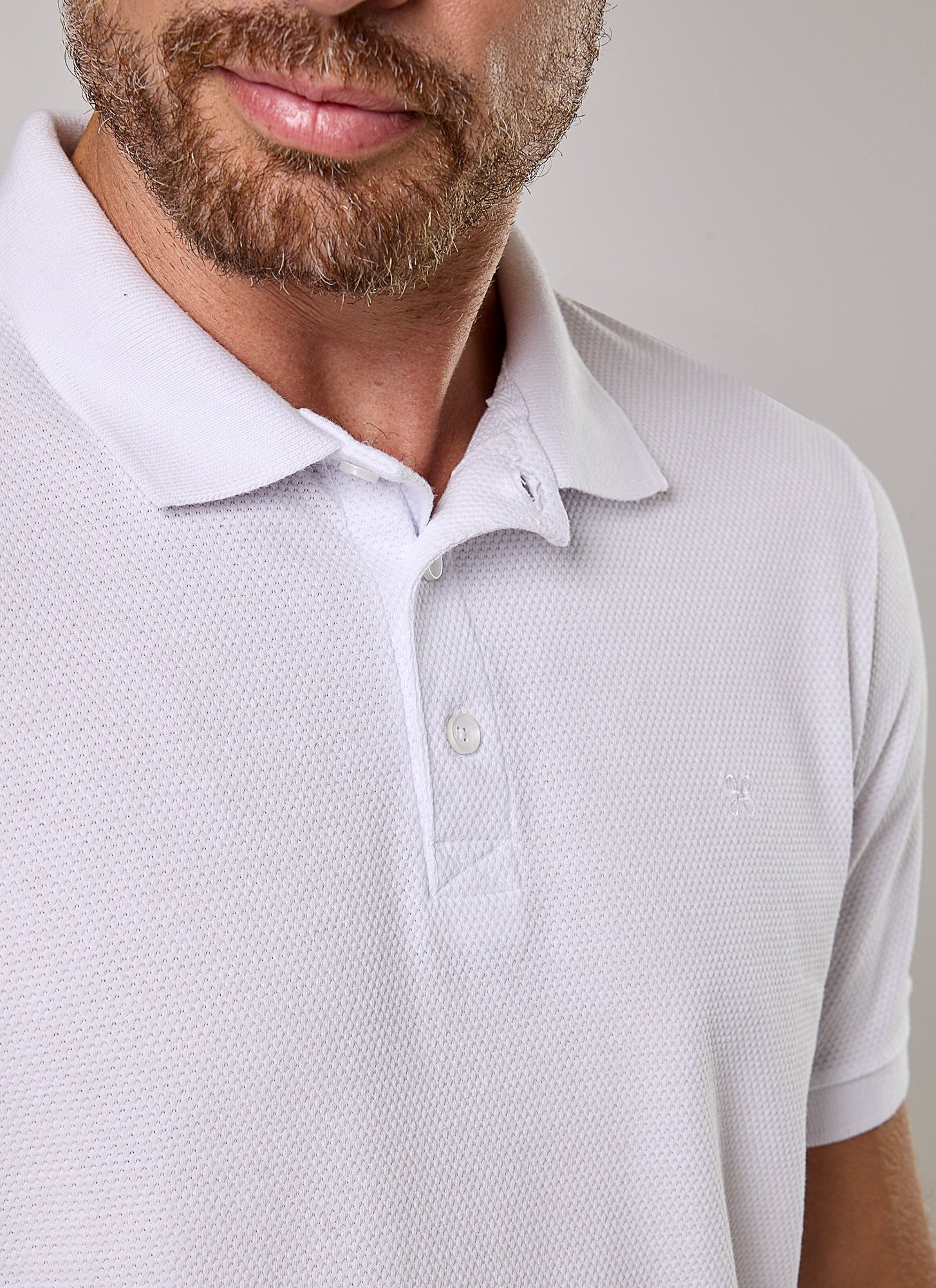 Camisa Polo Masculina Kenzi Branca