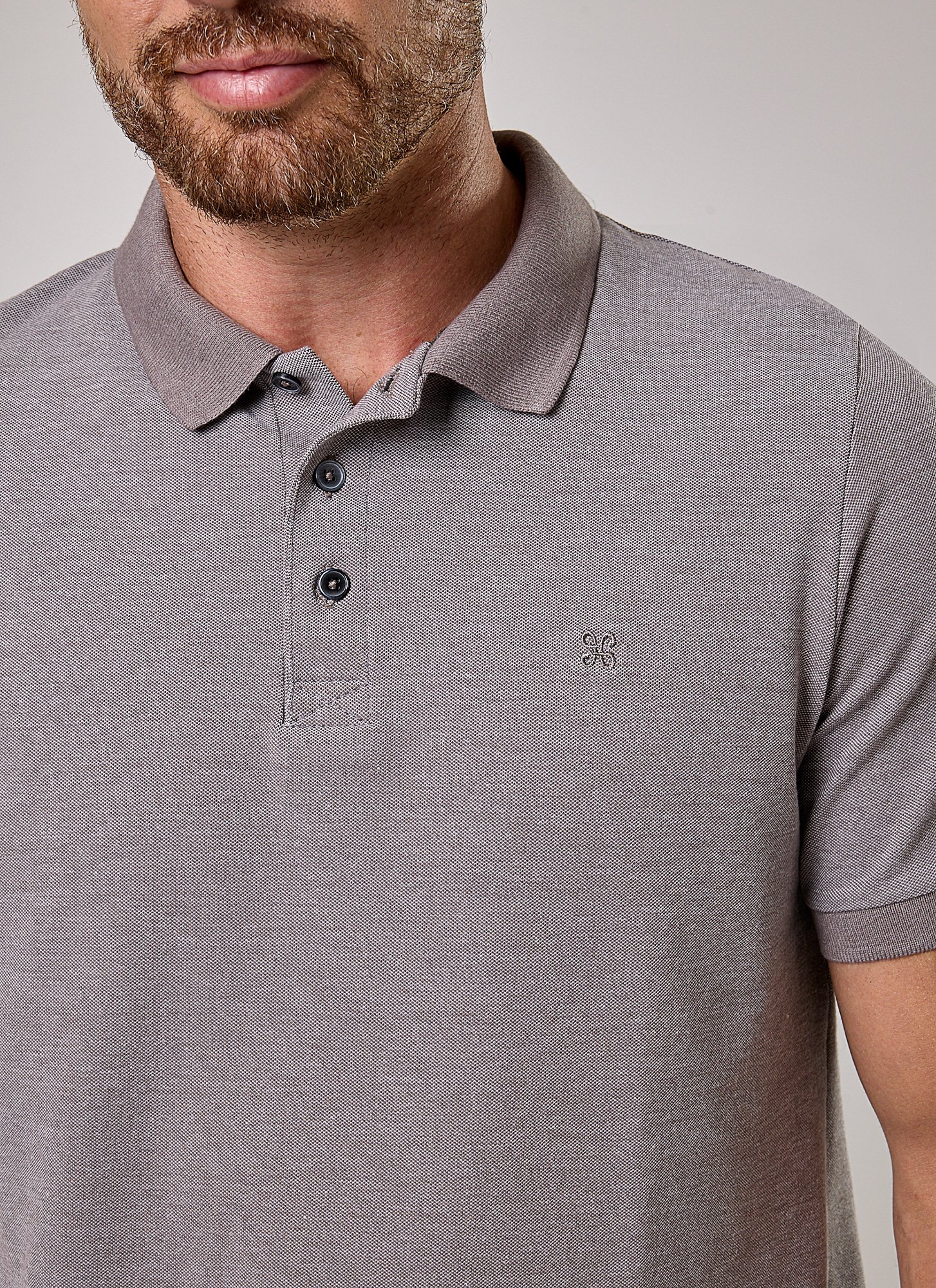 Camisa Polo Masculina Andy Cinza