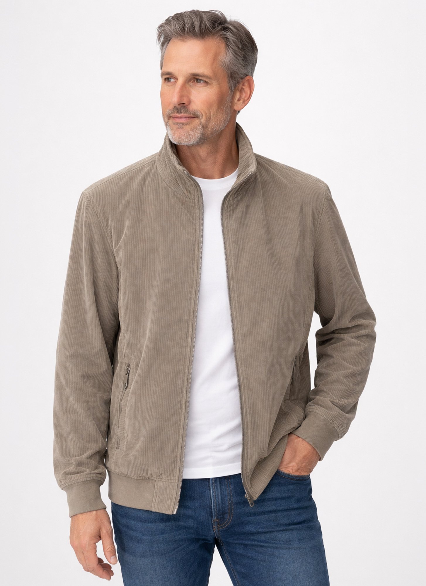 jaqueta suede areia